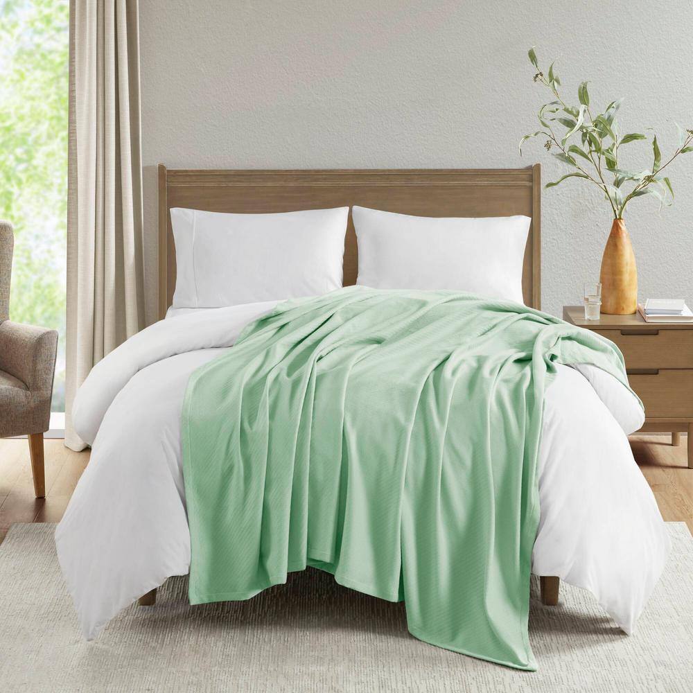 Seafoam King-Sized Liquid Cotton Ultra-Soft Blanket