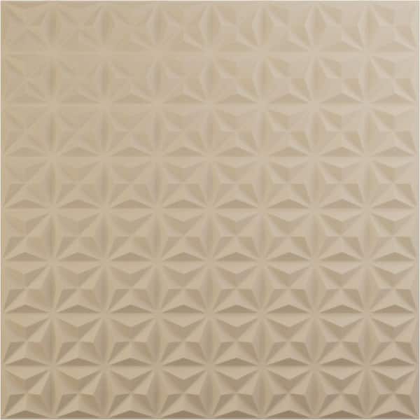 Ekena Millwork 19 5/8 in. x 19 5/8 in. Coralie EnduraWall Decorative 3D Wall Panel, Smokey Beige (Covers 2.67 Sq. Ft.)