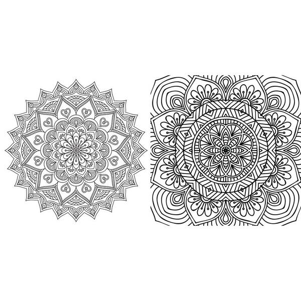 RoomMates 4 in. x 12.2 in. Mandala 2-Piece Peel and Stick Color Wall Decal