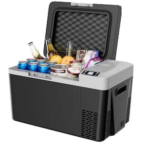 24 qt. (23 Liter) Outdoor Portable 12-Volt Car Refrigerator in Black