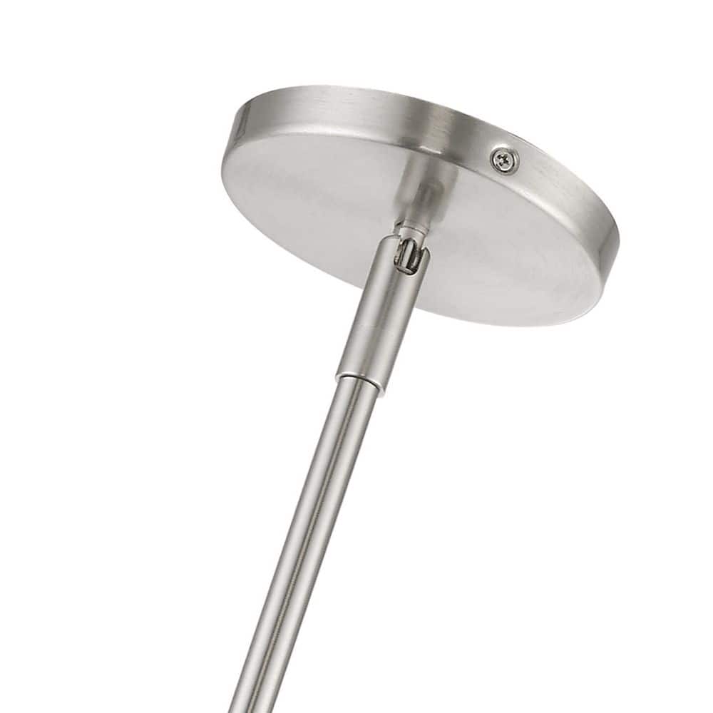 Brushed Nickel Mini Pendant with Clear Glass Shade
