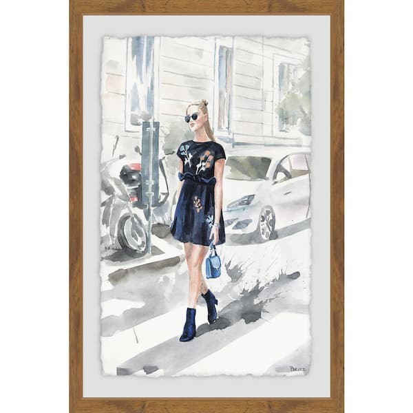 Unbranded 36 in. H x 24 in. W "All Blue" by Parvez Taj Framed Wall Art