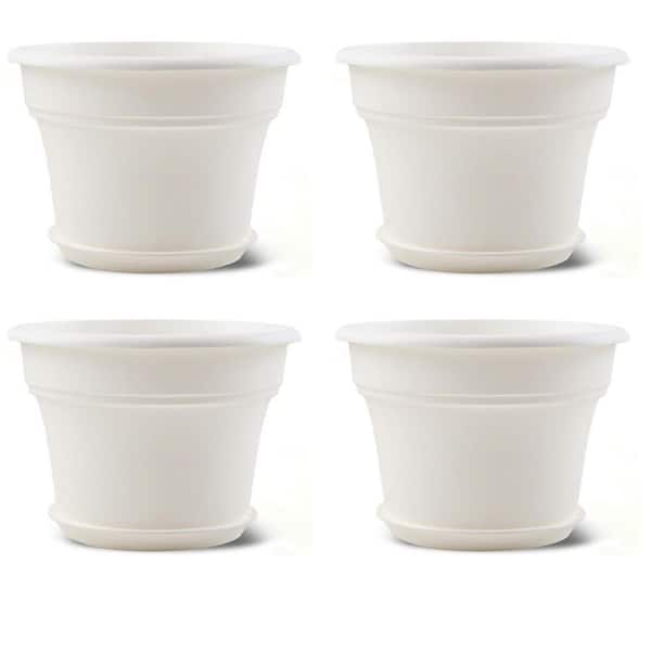 diy planter saucer Small Campania Plant Saucers, 8 Inch / Alpine Stone (AS)
