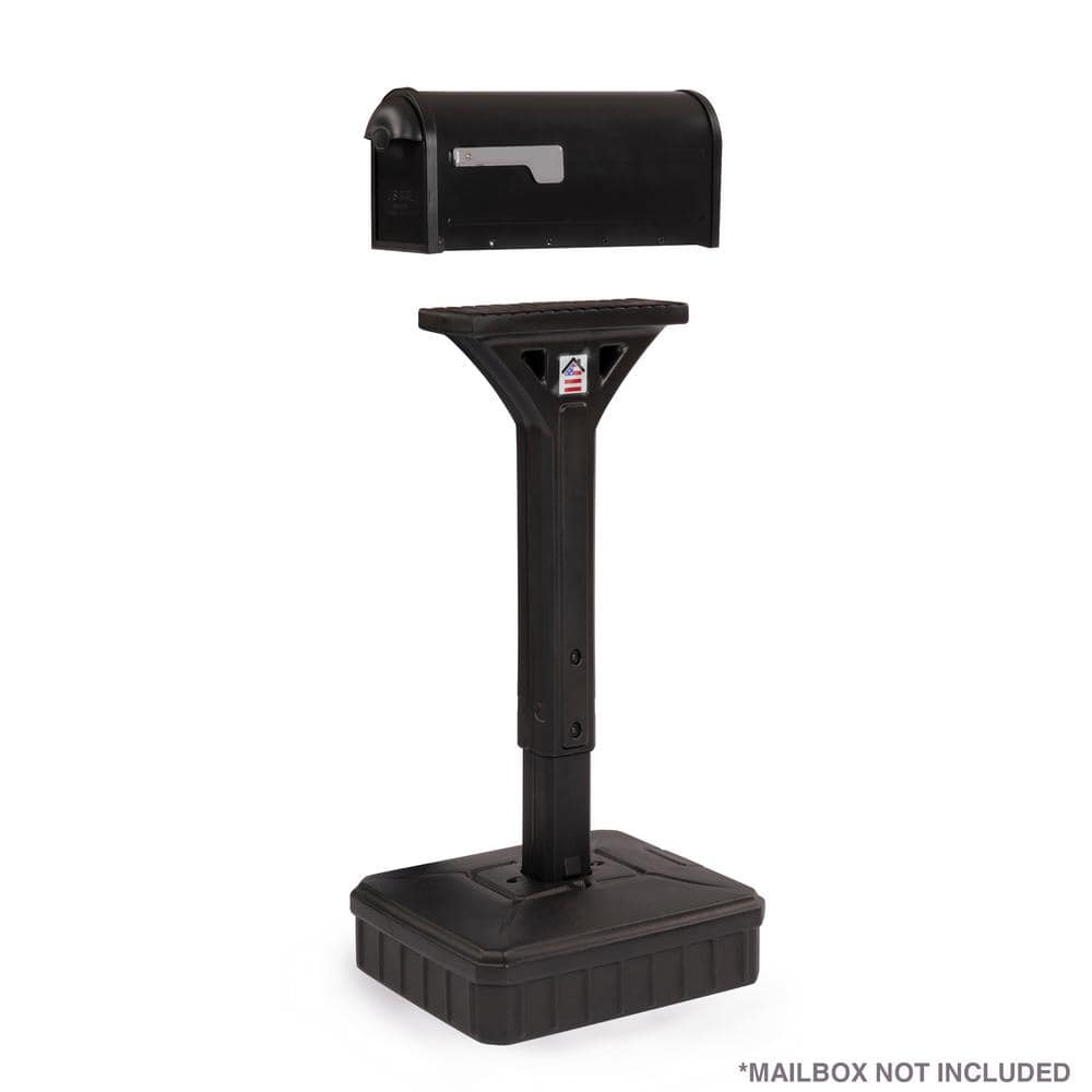 Black Heavy Duty Dig-Free Universal Mailbox Post