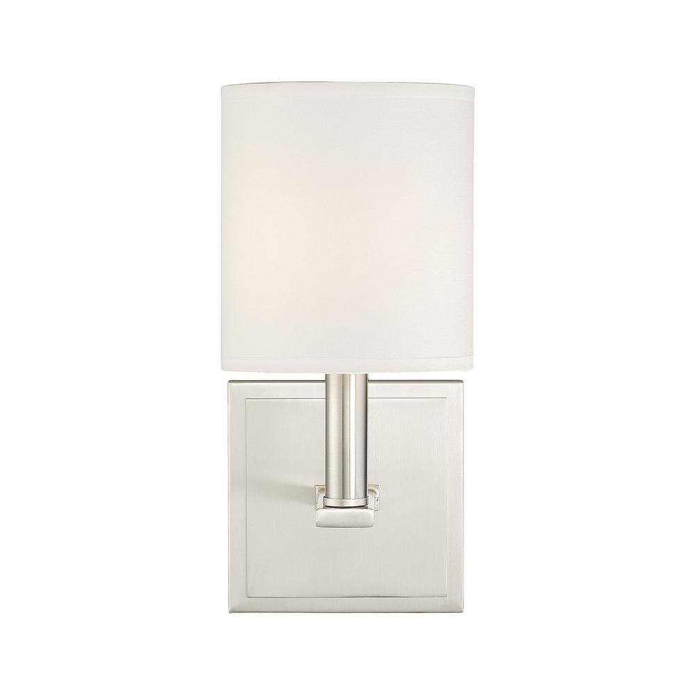 Waverly Polished Nickel Dimmable Direct-Wired Wall Sconce