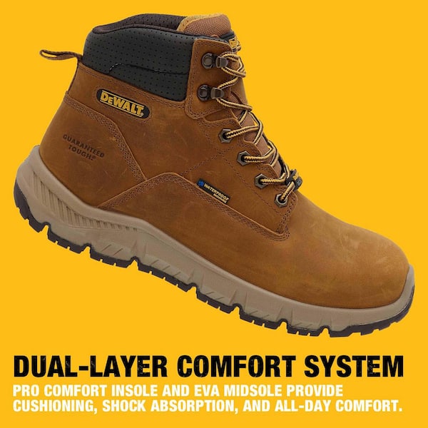 DEWALT Men's Nampa Waterproof Soft Toe Size 11X Work Boot Wheat