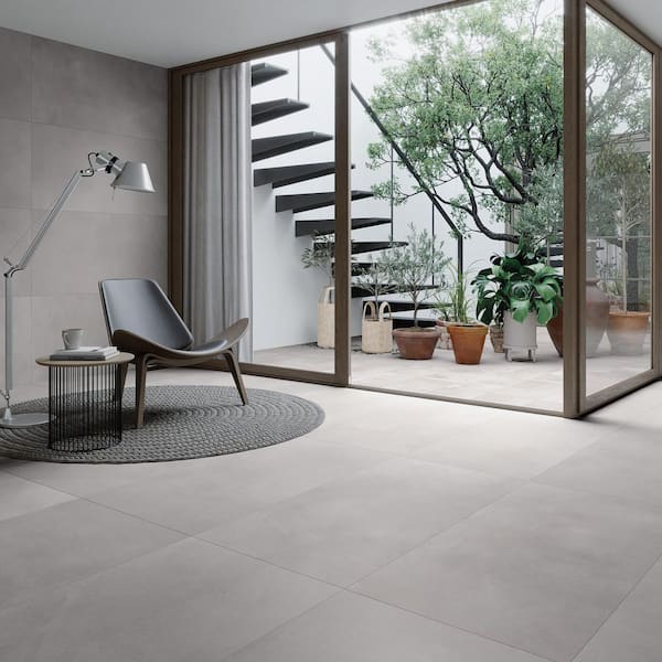Spanish Pureform Porcelain 12 in. x 24 in. x 9mm Floor and Wall Tile - Natural Gray (5 PCS/Case, 10.76 sq. ft./Case)