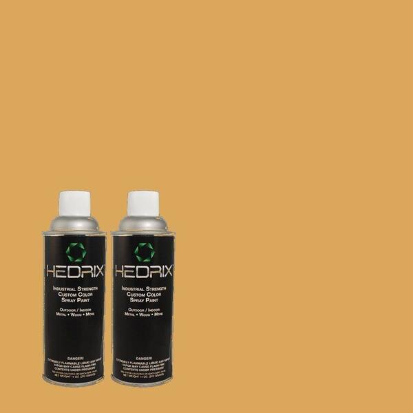 Hedrix 11 oz. Match of MQ4-10 Amber Brew Gloss Custom Spray Paint (2-Pack)