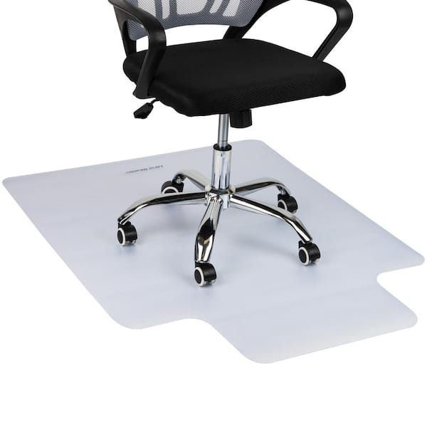 Mind Reader Clear PVC Office Chair Mat for Hardwood Floors Under Desk Floor Protector 47 in. L x 35.25 in. W x 0.125 in. H