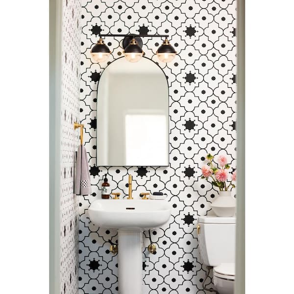 HINKLEY - Fletcher 25.0 in. 3 Light Black Vanity Light