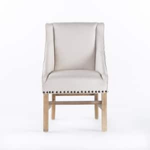 James Natural Fabric and Wood Dining Chair