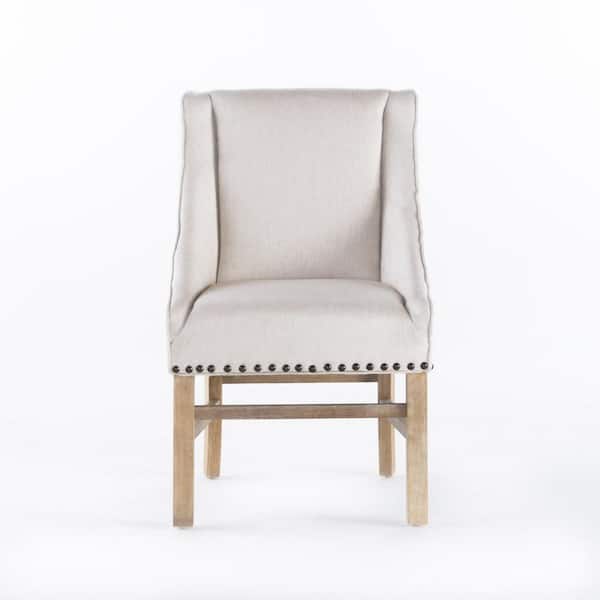 James Natural Fabric and Wood Dining Chair