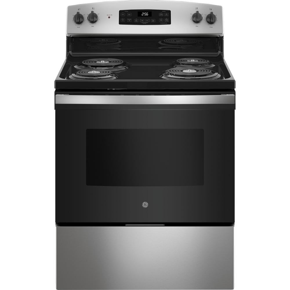 30" Black and Stainless Steel Freestanding Electric Range