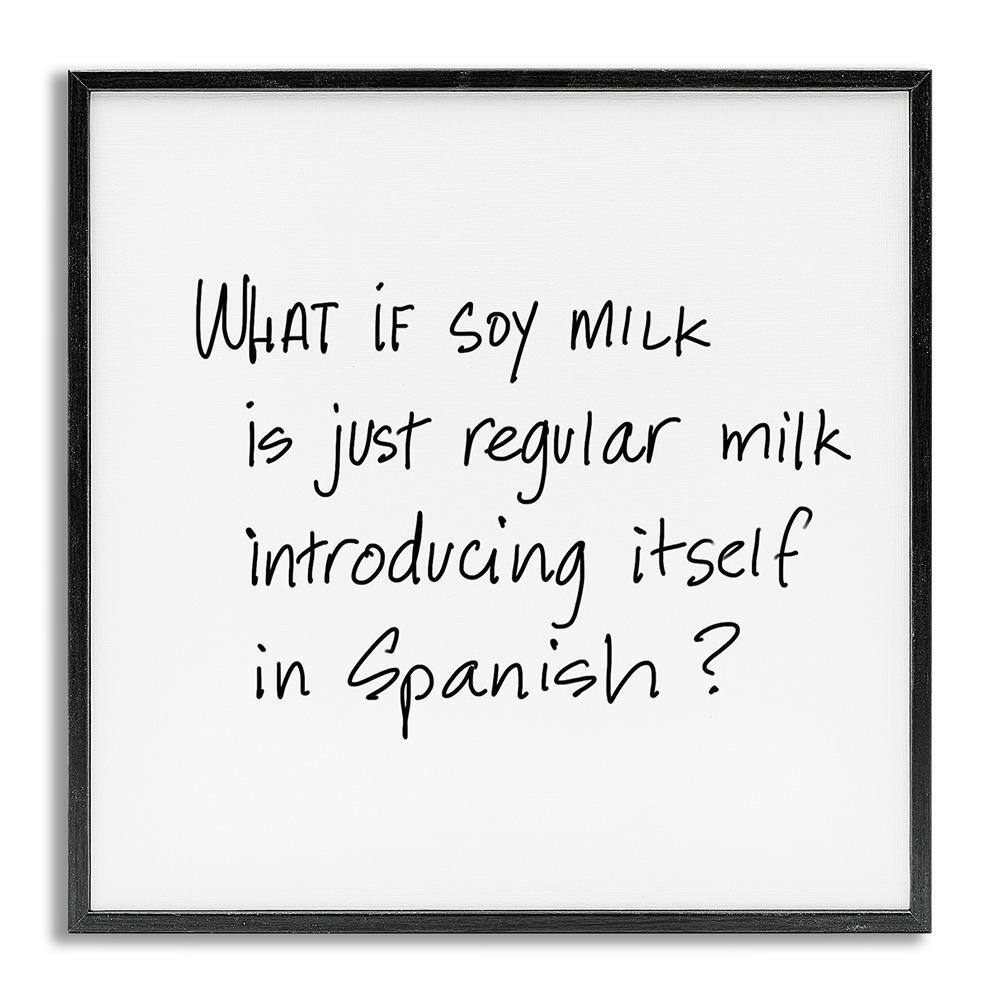 Soy Milk by SD Graphics Studio Gray Framed Food Giclee Art Print 12 in. x 12 in. price history on PriceWatchPro
