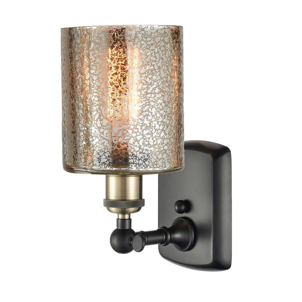 Cobbleskill 1-Light Mercury Wall Sconce with Silver Glass Shade price history on PriceWatchPro