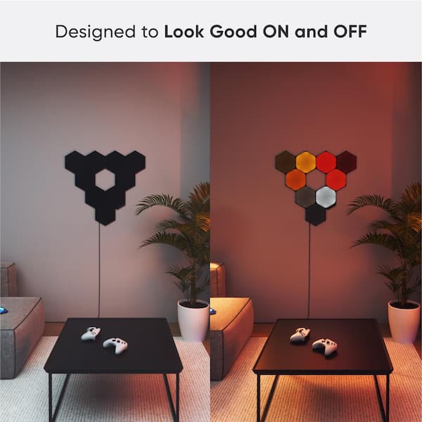 Nanoleaf Shapes - Modular Lighting Black Hexagon Smarter Kit RGBW