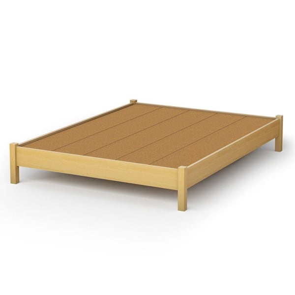 South Shore Bedtime Story Queen-Size Platform Bed in Natural Maple