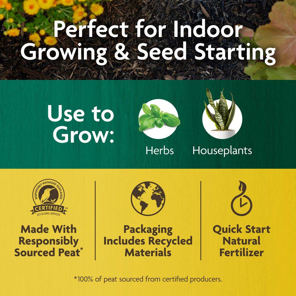 Organic Indoor Potting Mix 8qt - rated 4.5302 stars from 232 reviews