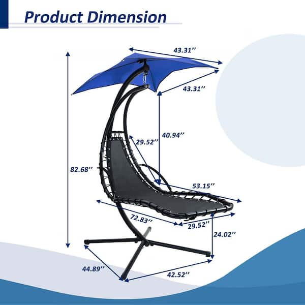Zeus & Ruta 6.8 ft. Free Standing Hanging Swing Chair Zeus & Ruta 6.8 ft. Free Standing Hanging Swing Chair