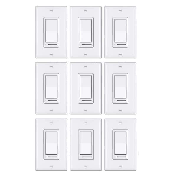 BIBIVIS 10-Pack Light Switch Compatible with LED Dimmable Lamp, CFL ...