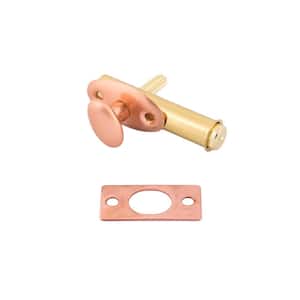 Solid Brass Mortise Door Bolt in Bright Copper