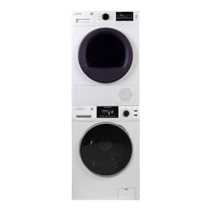 1.9 cu. ft. Stackable Laundry Center 18 lbs. Washer 110V Plus Heat Pump Dryer 3.7 cu. ft. 110-Volt Stack Kit in White