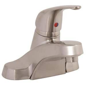 Westlake 4 in. Centerset Single-Handle Bathroom Faucet with Pop-Up Assembly in Brushed Nickel