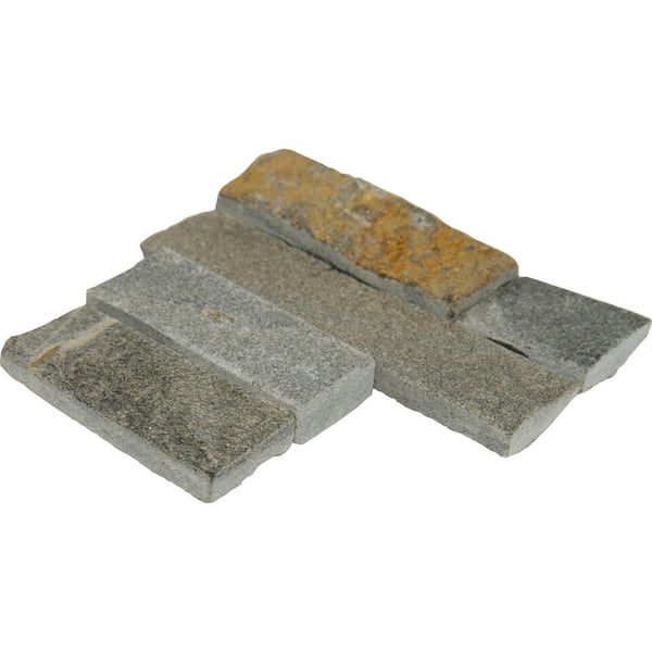 MSI Salvador Grey Ledger Corner 6 in. x 6 in. Natural Quartzite Wall Tile (9 sq. ft. / Case)