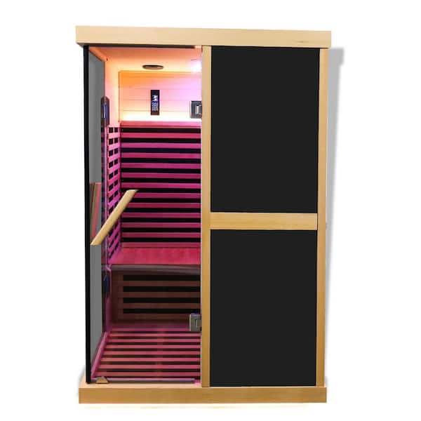 2-Person Indoor/Outdoor V-shaped Far Infrared Sauna Room Bluetooth music player included