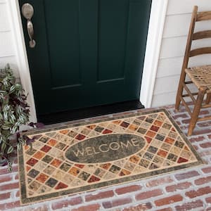 Mohawk Doorscapes Paw Blocks Welcome Doormat USA Made 