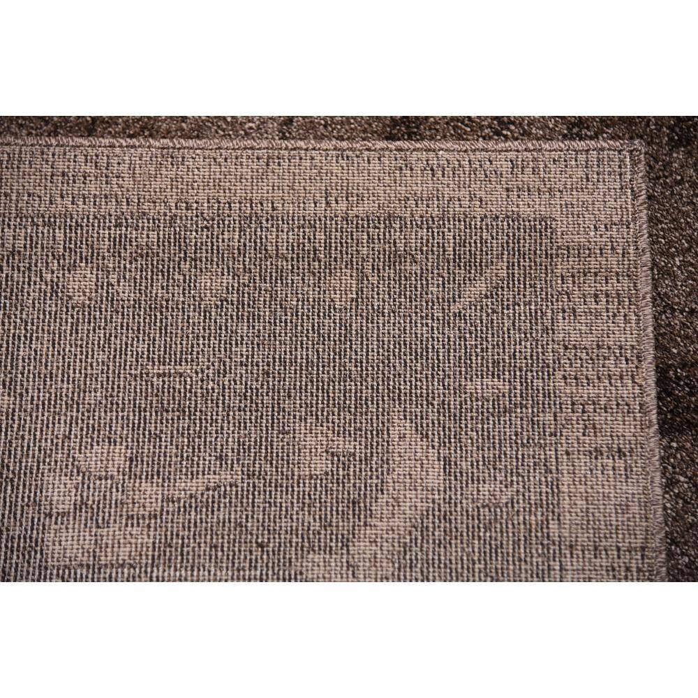 La Jolla 10' Square Brown Floral Synthetic Rug
