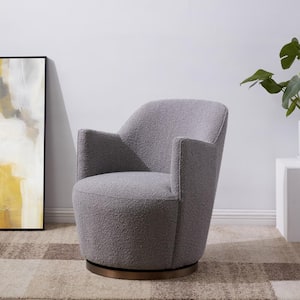 ChristianBoucle Light Grey Accent Chair
