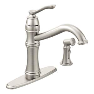 Belfield Single-Handle Standard Kitchen Faucet with Side Sprayer in Spot Resist Stainless