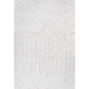 Peralta Moroccan Diamond Ivory 5 ft. x 8 ft. Indoor/Outdoor Area Rug