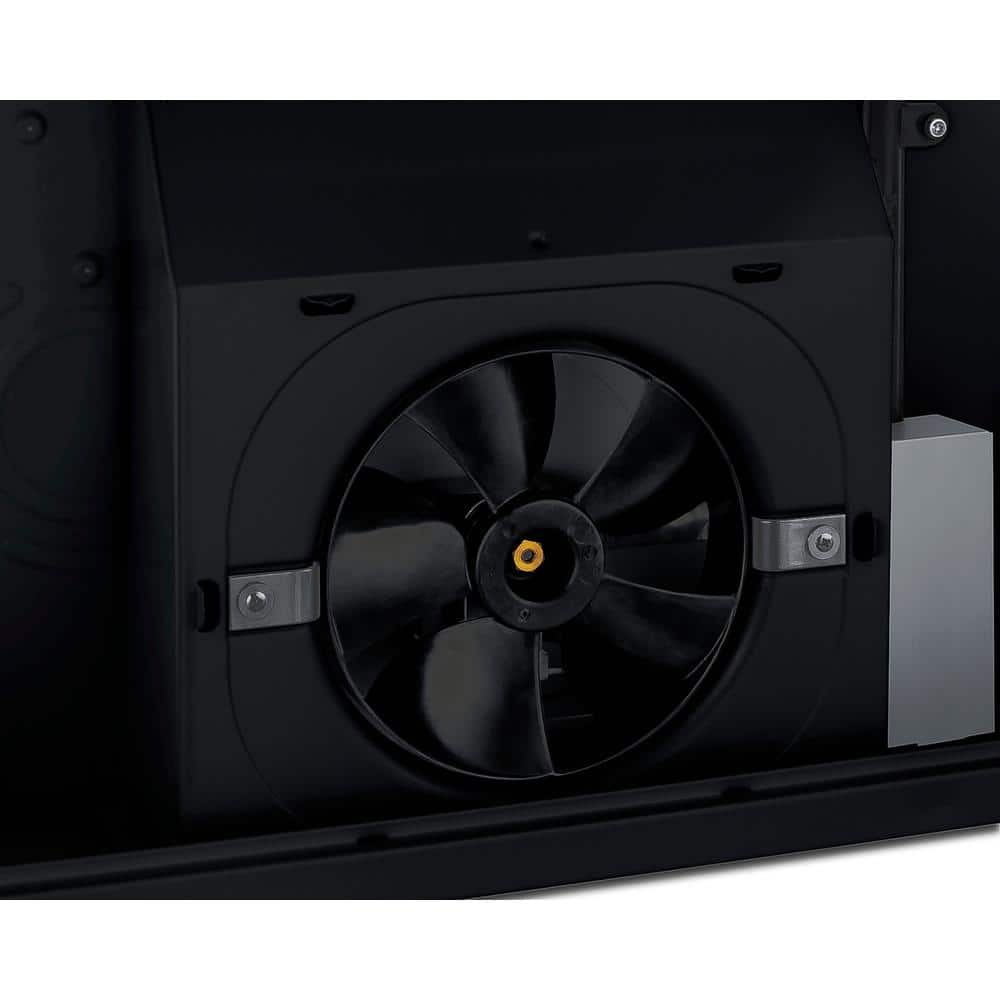 Summit Black Stainless Steel Convertible Under Cabinet Range Hood