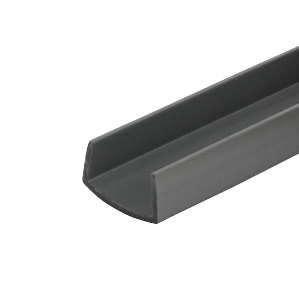 Outwater 3/8 in. D x 3/4 in. W x 72 in. L Silver Rigid PVC Plastic U-Channel Moulding Fits 3/4 in. Board, (10-Pack)
