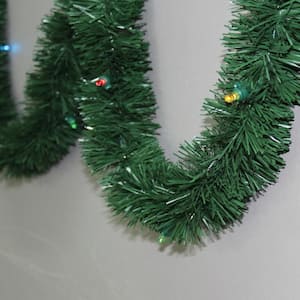 18 ft. Multi Battery Operated Prelit 35-Count Little Lites LED Lighted Artificial Christmas Garland
