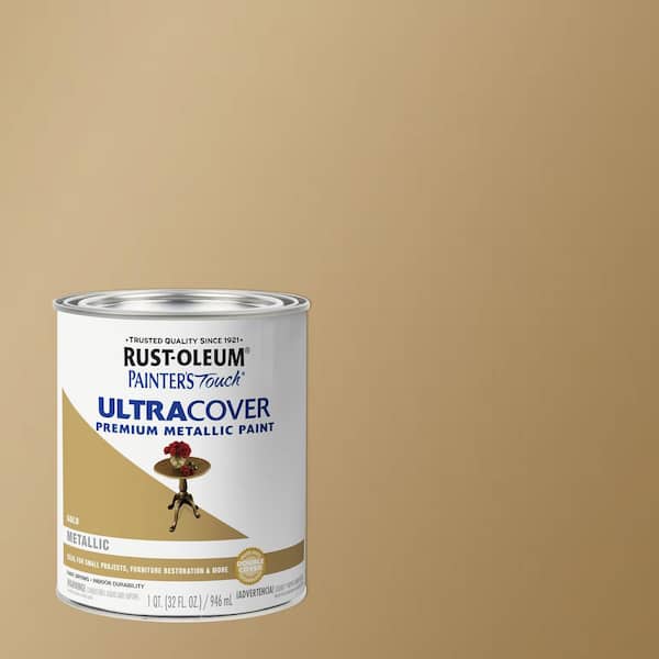 Rust-Oleum Painter's Touch 32 oz. Ultra Cover Metallic Gold General Purpose Paint (Case of 2)