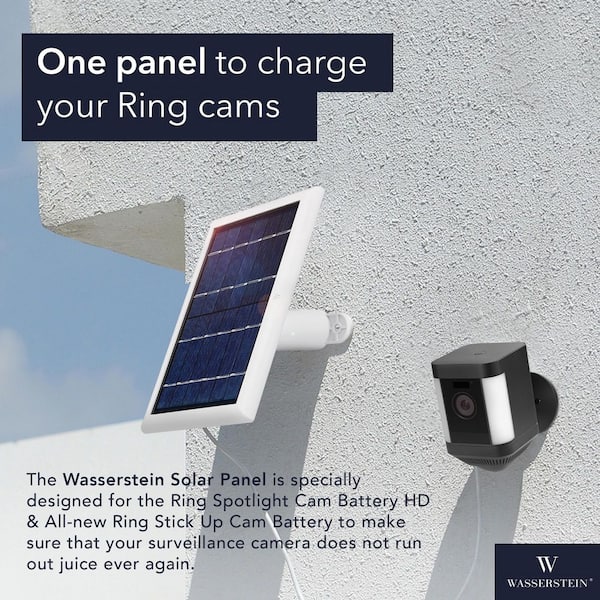 Wasserstein Solar Panel Compatible with Ring Spotlight Cam