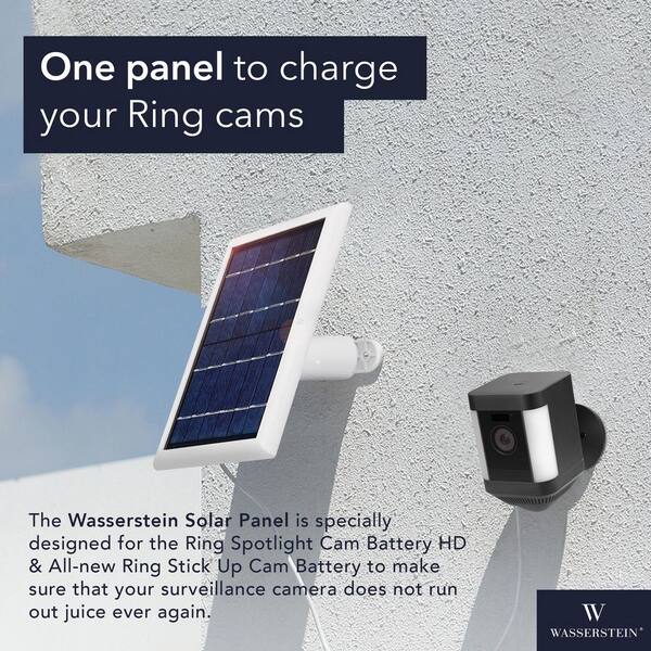 Solar Panel Charger For Ring Camera, Camcorder Solar Charger Compatible With Ring