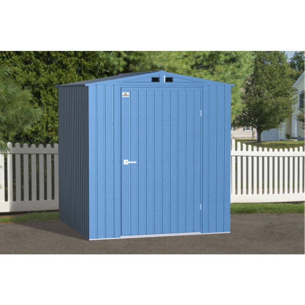 Elite 6 ft x 6 ft Blue Galvanized Steel Storage Shed