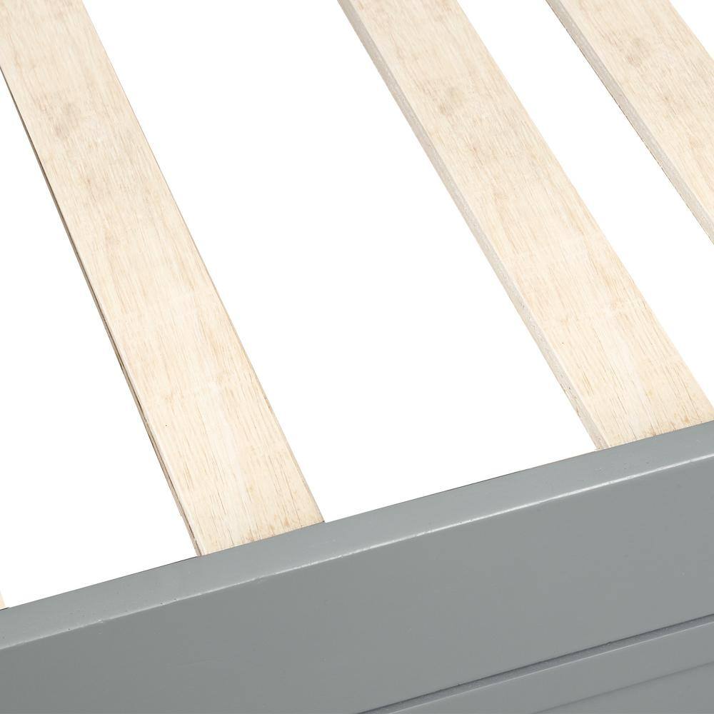 Buy Gray Twin Daybed with Trundle, Wood Daybed Frame Daybed Twin Size