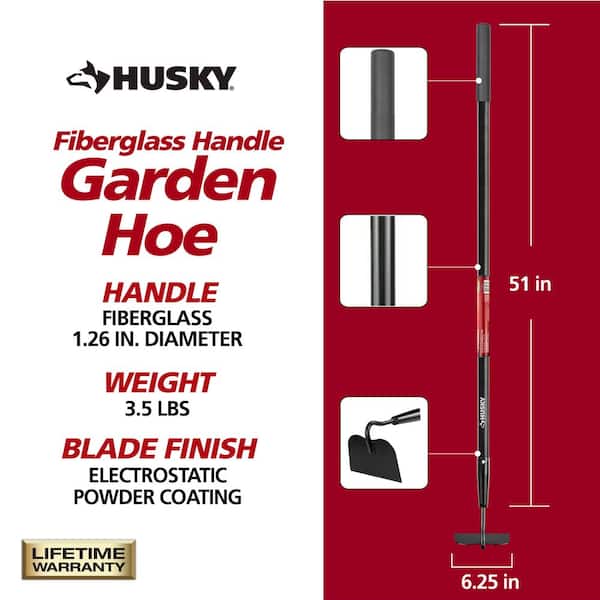 51 in. Fiberglass Handle Garden Hoe