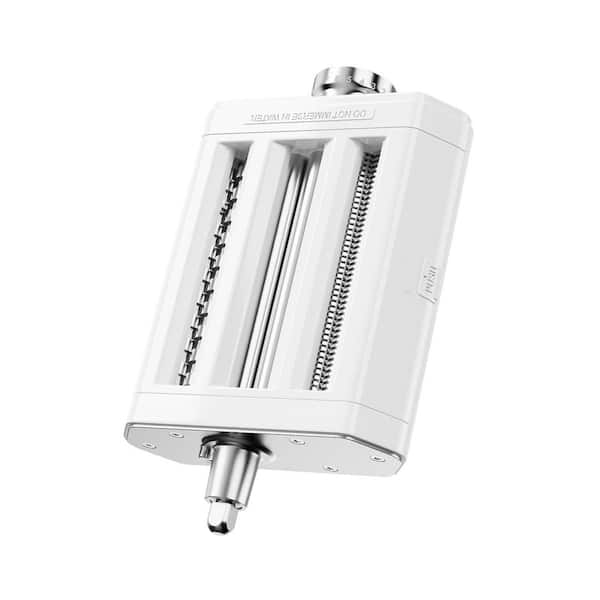 Silver 3-in-1 Pasta Maker Attachment for Stand Mixers, Includes Pasta Roller, Spaghetti and Fettuccine Cutters