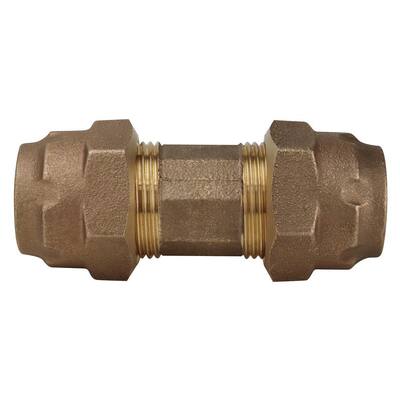 3/4 in. x 3/4 in. Bronze Compression No-Lead Water Service Ranger Coupling