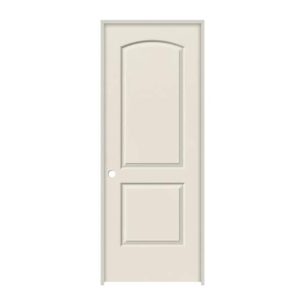 JELD-WEN 24 in. x 80 in. 2 Panel Continental Primed Right-Hand Smooth Molded Composite Single Prehung Interior Door