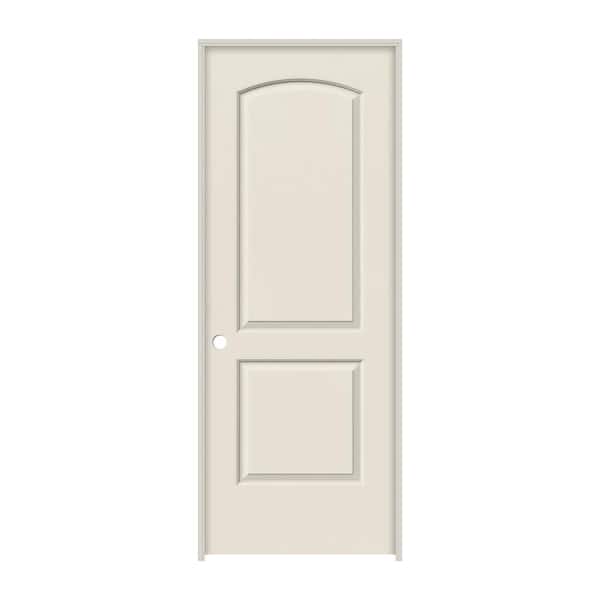 JELD-WEN 32 in. x 80 in. 2 Panel Continental Primed Right-Hand Smooth Molded Composite Single Prehung Interior Door