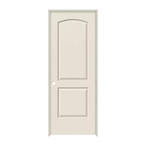 24 in. x 80 in. Caiman 2 Panel Right-Hand Solid Core Primed Molded Composite Single Prehung Interior Door
