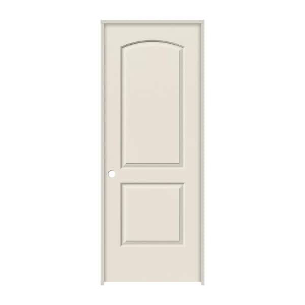 JELD-WEN 30 in. x 80 in. Caiman 2 Panel Right-Hand Solid Core Primed Molded Composite Single Prehung Interior Door