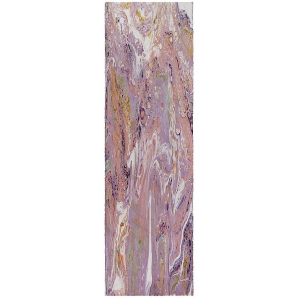 Dream Shag Premium Machine Washable Abstract ADS51 Taffy 2 ft. x 7 ft. Runner Rug